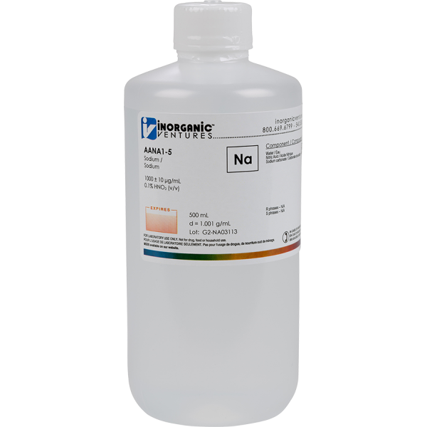 1000ug/mL SODIUM 500mL for AA