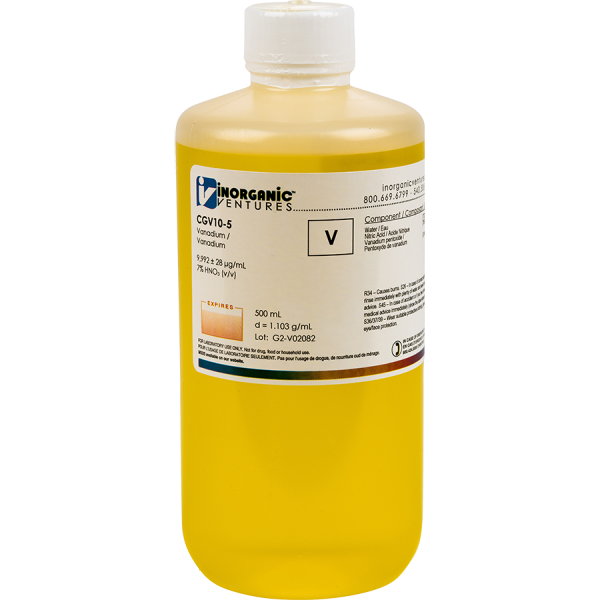 10,000ug/mL VANADIUM 500mL