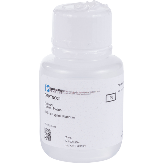 1000ug/mL Cl FREE PLATINUM HNO3 30mL