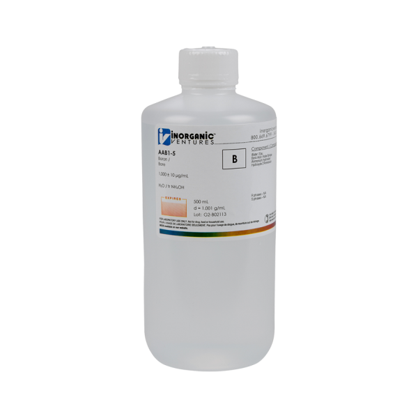 1000ug/mL BORON 500mL for AA