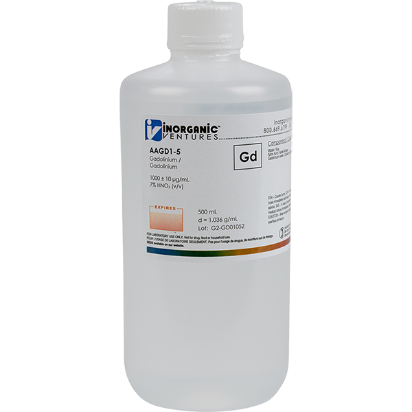 1000ug/mL GADOLINIUM 500mL for AA