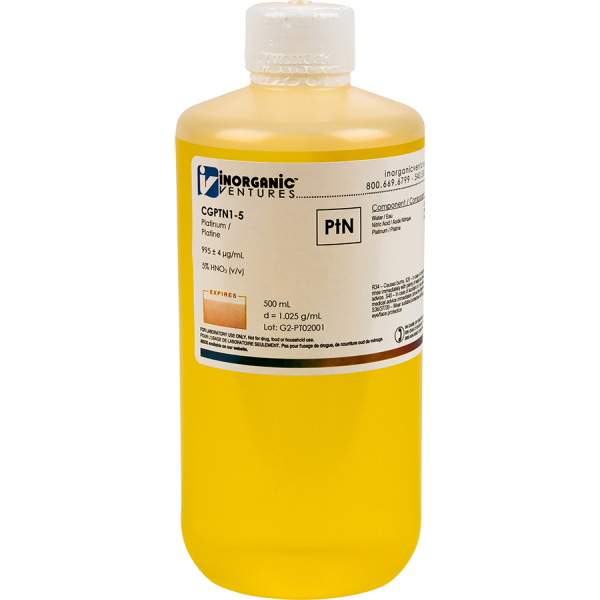 1000ug/mL PLATINUM HNO3 500mL