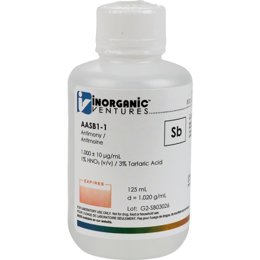 1000ug/mL ANTIMONY 500mL for AA