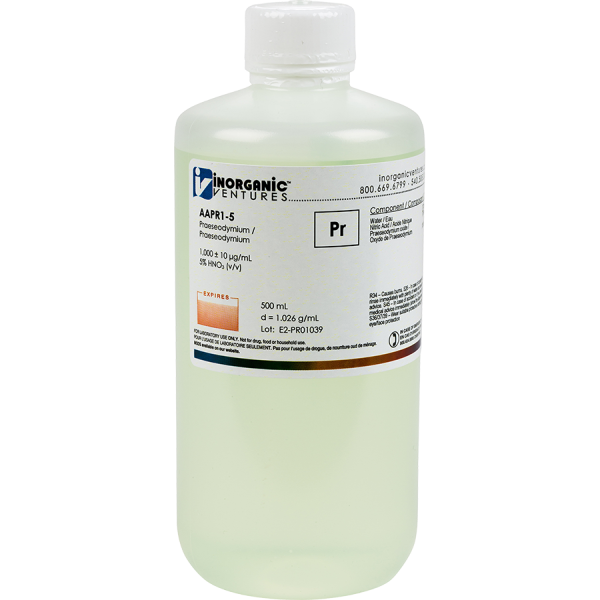 1000ug/mL PRASEODYMIUM 500mL for AA