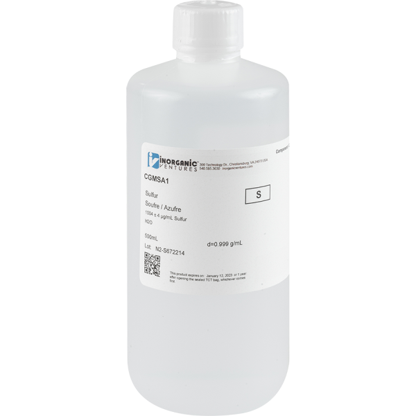1000ug/mL SULFUR MSA 500mL