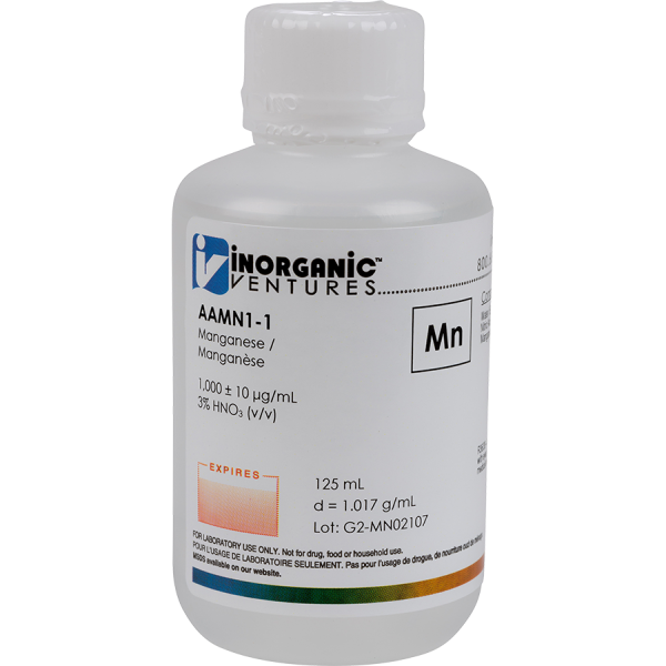 1000ug/mL MANGANESE 125mL for AA