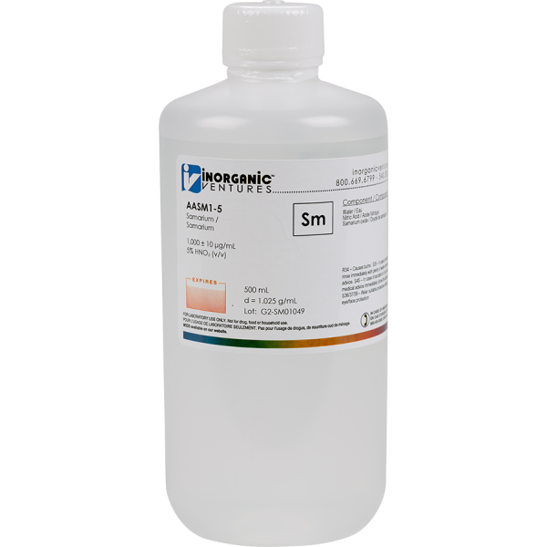 1000ug/mL SAMARIUM 500mL for AA