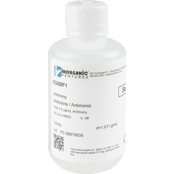 1000ug/mL ANTIMONY HF 125mL