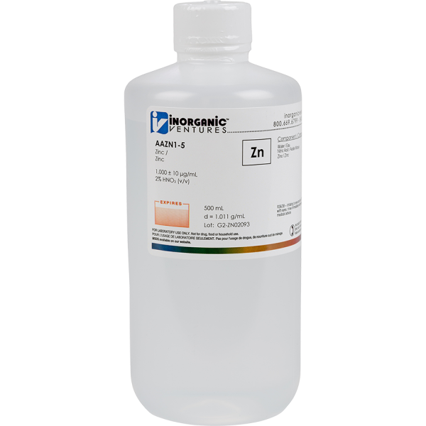 1000ug/mL ZINC 500mL for AA