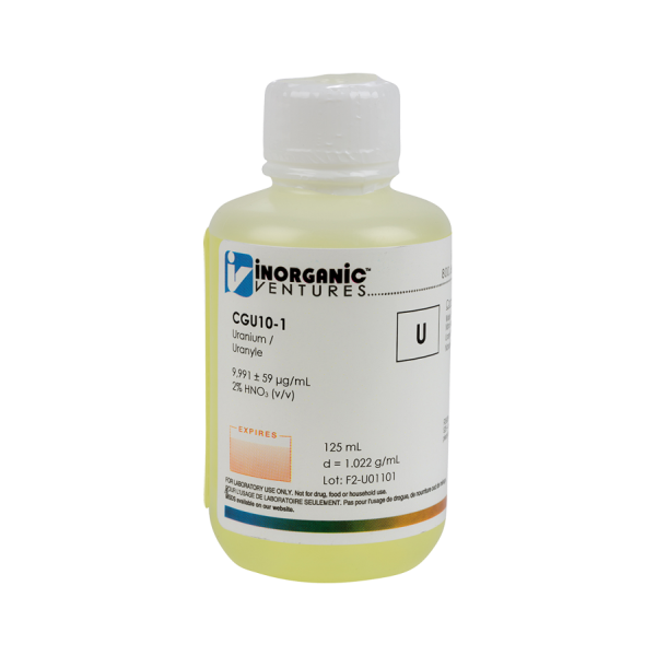 10,000ug/mL URANIUM 125mL