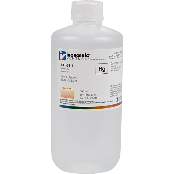 1000ug/mL MERCURY 500mL for AA
