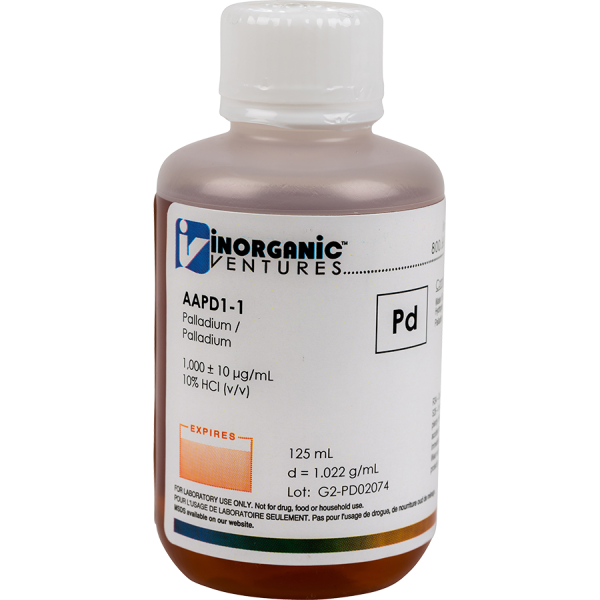 1000ug/mL PALLADIUM 125mL for AA