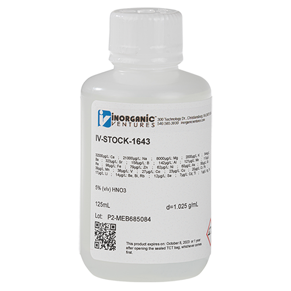 TRACE METALS IN WATER, 125mL