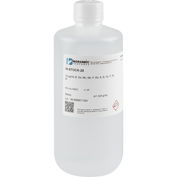 ICP-MS CALIBRATION STD 29, 500mL