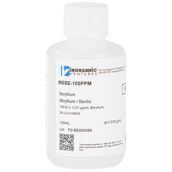 100ug/mL BERYLLIUM 125mL