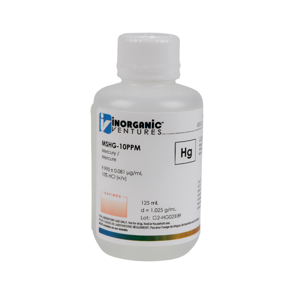 10ug/mL MERCURY HCl 125mL
