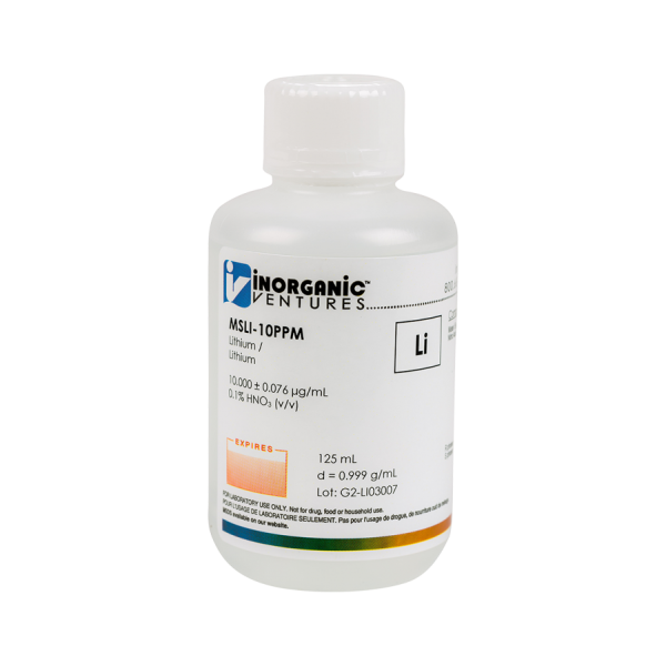 10ug/mL LITHIUM 125mL