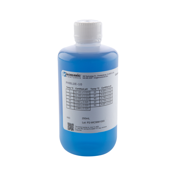 pH 10 Blue Standard, 250 mL