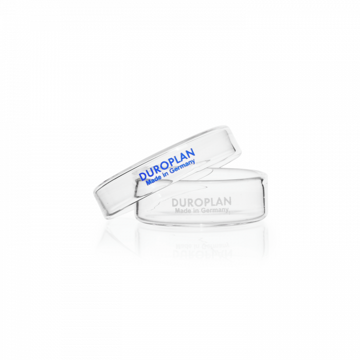 DUROPLAN® Petri Dish, lid and base with planar surface, bubbles and streaks free, Ø 100 x 22 mm