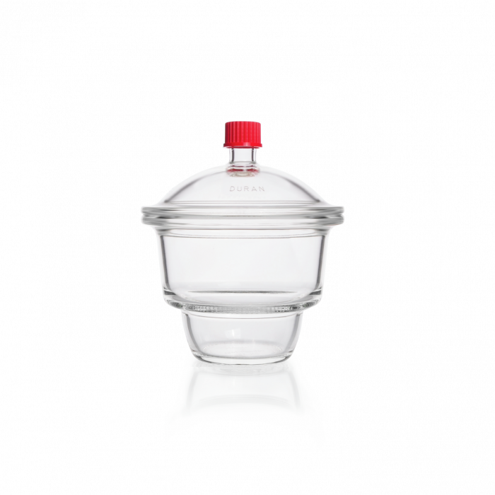 DURAN® Vacuum Desiccator, type MOBILEX (GL 32), no valve, with threaded outlet, PBT screw cap,without porcelain plate, DN 300