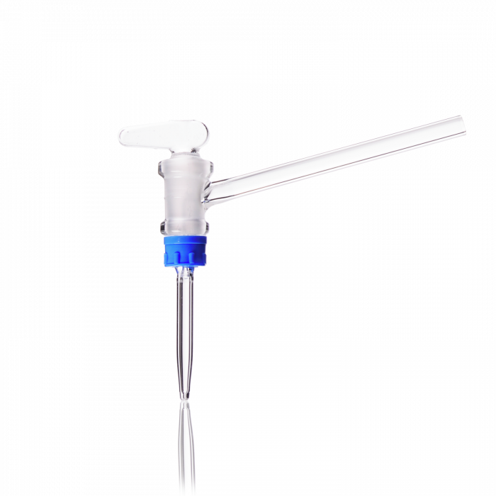 DURAN® Burette Stopcock, angled, with glass key, NS 12.5