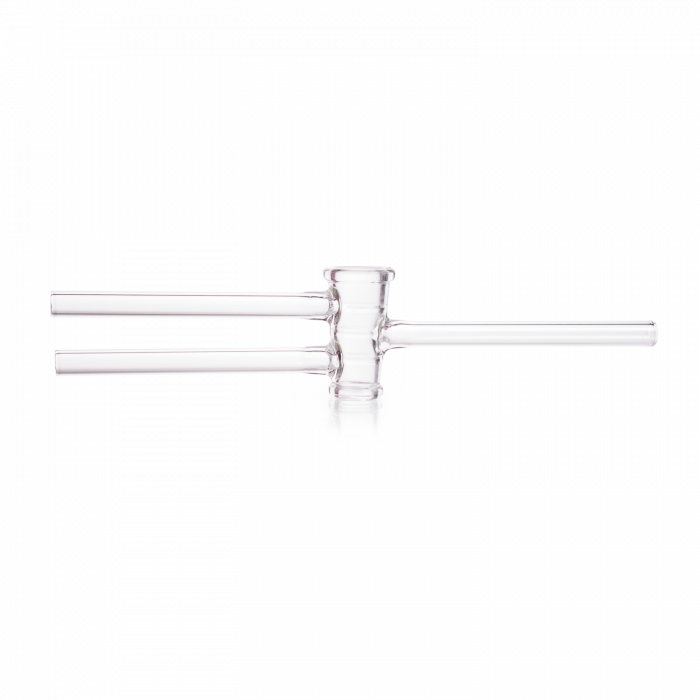 DURAN® Two Way Stopcock, double oblique bore, ground and polished, without key, NS 18.8