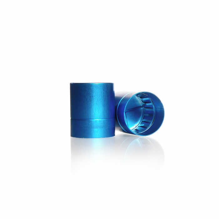 Metal Cap, for neck Ø 38 mm, aluminium, anodised blue