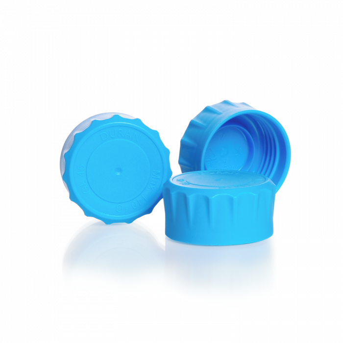 DURAN® YOUTILITY® GL 45 Screw Cap, PP, cyan