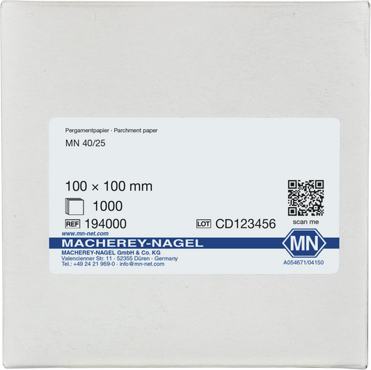 Parchment sheets, MN 40/25, Weighing, Smooth
