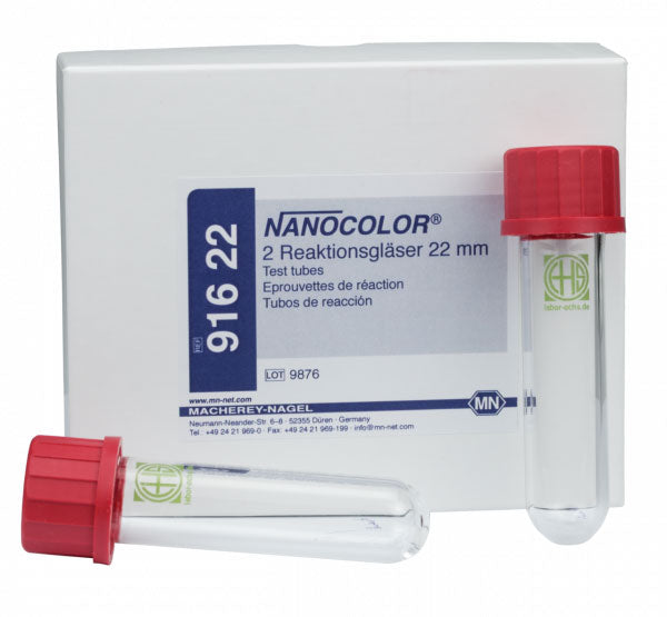 Empty reaction tubes, OD 22 mm