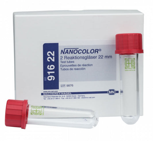 Empty reaction tubes, OD 22 mm