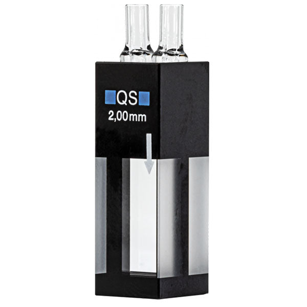 Flow cuvette, quartz glass, 2 mm