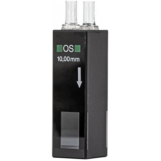 Flow cuvette, optical glass, 10 mm