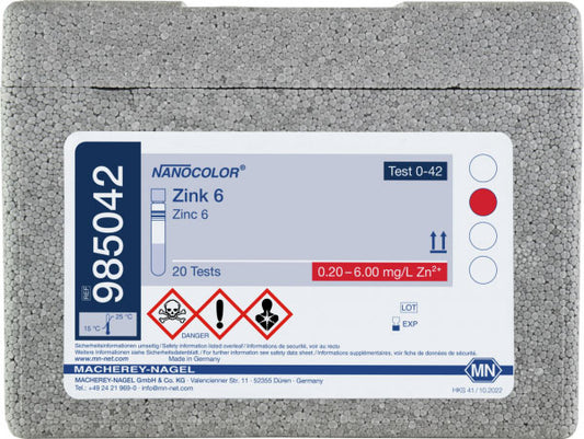 Tube test NANOCOLOR Zinc 6