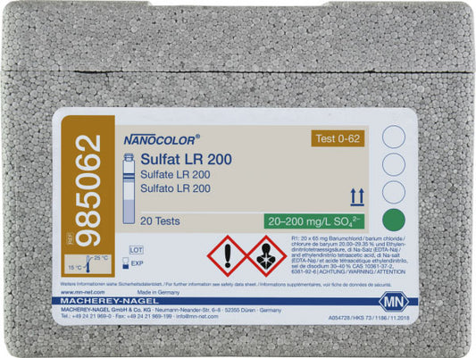 Tube test NANOCOLOR Sulfate LR 200