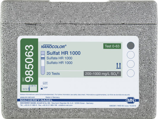 Tube test NANOCOLOR Sulfate HR 1000