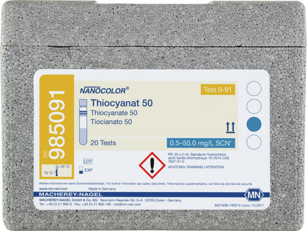 Tube test NANOCOLOR Thiocyanate 50