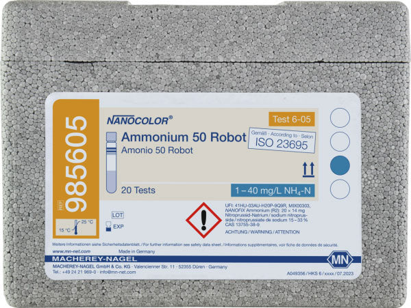Tube test NANOCOLOR Robot Ammonium 50