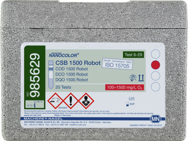 Tube test NANOCOLOR Robot COD 1500