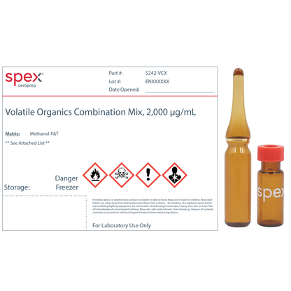 Volatile Organics Combination Mix, 2,000 &micro;g/mL