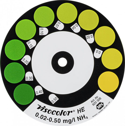 Color comparison disc for VISOCOLOR HE Ammonium