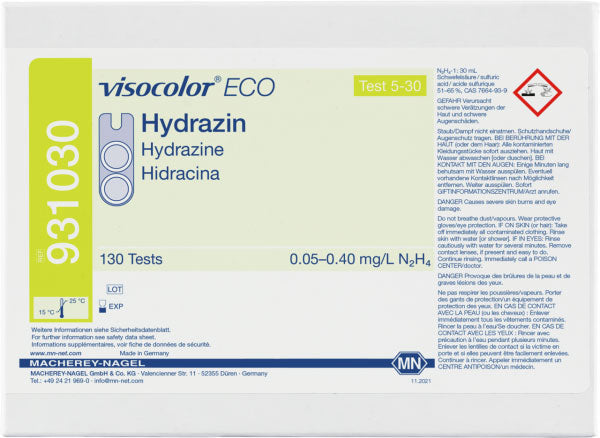 Colorimetric test kit VISOCOLOR ECO Hydrazine