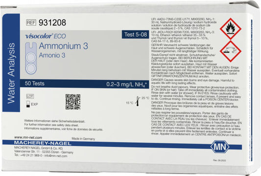 Colorimetric test kit VISOCOLOR ECO Ammonium 3, refill pack