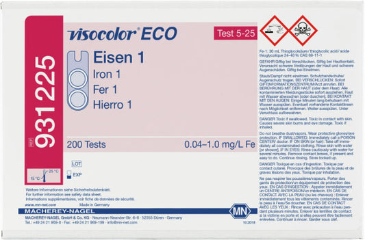Colorimetric test kit VISOCOLOR ECO Iron 1, refill pack