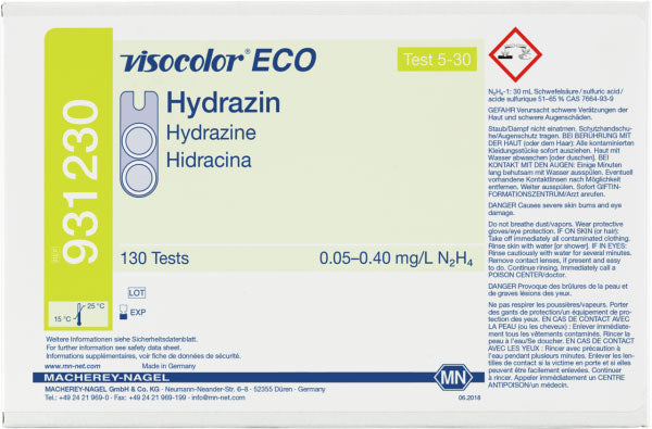 Colorimetric test kit VISOCOLOR ECO Hydrazine, refill pack