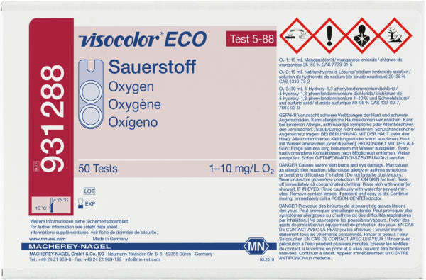 Colorimetric test kit VISOCOLOR ECO Oxygen, refill pack