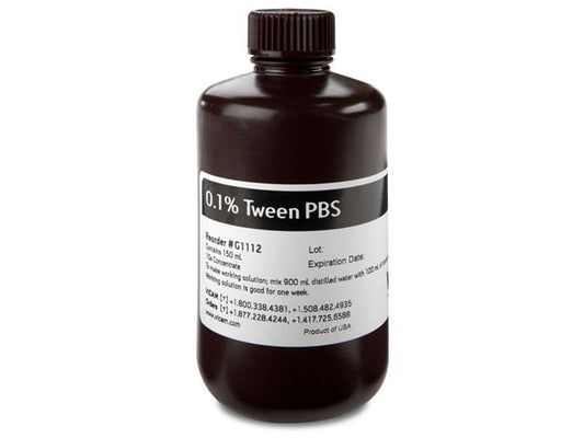 10X Concentrate of 0.1% Tween PBS, 150 ml