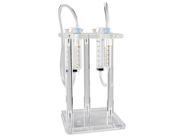 2-Position Pump Stand w/Hand Pump 10mL