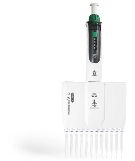 Transferpette® S -12, adjustable, 30 - 300 µl, M12-300, DE-M