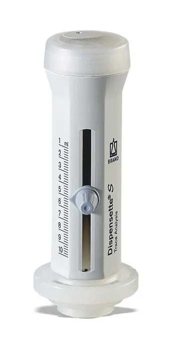 Dispensing cartridge with safety ring suitable for Dispensette S Trace Analysis